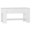 vidaXL Coffee Table White Engineered wood Adjustable Armrests - 3 of 4