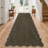 Modern Solid Scalloped Rugs for Living Room, Washable Non Slip Ultra Thin Soft Bedroom Rugs, Indoor Low Pile Large Carpet for Nursery Room - 3 of 4