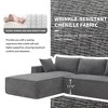 NicBex Modular Sectional Sofa,Chenille L-Shaped Compressed Couch with 2 Pillows for Living Room,Apartment,Office,No Assembly Require,Gray - 4 of 4