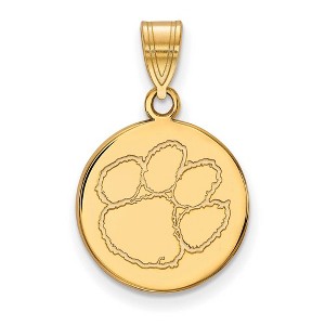 Black Bow Jewelry 10k Yellow Gold Clemson Tigers NCAA Medium Pendant - 1 of 3