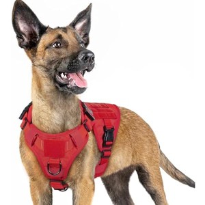 rabbitgoo Tactical Dog Harness for Small, Heavy Duty Pet Harness with Handle, No-Pull Service Vest Small  Hunting Walking, Red, S - 1 of 1