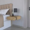 GlasFlength Nightstands Wall Mounted Bedside Table Storage Nightstand Floating Nightstand with Drawer for Room, Beige, 13.4"*15.7"*5.1" - 3 of 4