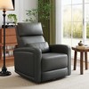 Manual Reclinder, 360° Swivel Sofa Rocker, Faux Leather Single Sofa, Modern Wingback Recliner, with Ergonomic Backrest, for Living Room - 4 of 4