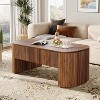 Hommoo Lift Top  Coffee Table With Hidden Compartment Brown - 4 of 4