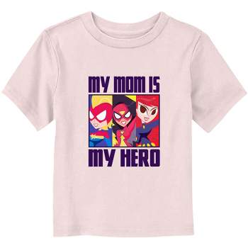 Marvel My Mom Is My Hero Girl Squad  T-Shirt - Light Pink - 5T