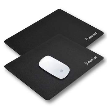 INSTEN 2-Piece Set Mouse Pad for Optical/ Trackball Mouse, Black