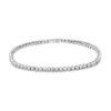 Haus of Brilliance Silver ½ Cttw Miracle-Set Diamond Round Half Bezel 7” Tennis Bracelet - 2 of 4