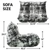 SYFERLORY Armless 2-Seat Togo Two Seater Large Bean Bag Sofa - 2 of 4