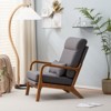 KTMBDW Accent Chair Mid-Century Modern Chair with Pillow Upholstered Lounge Arm Chair with Solid Wood Frame & Soft Cushion for Living Room, Bedroom - 4 of 4