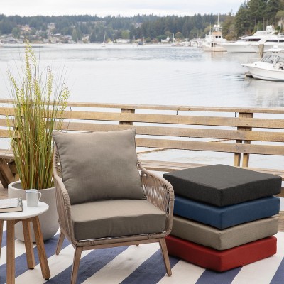 Natural Tan Recycled Fabric Outdoor Deep Seat Cushion Set