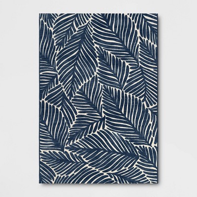 7'x10' Palms Outdoor Area Rug Navy Blue - Threshold™