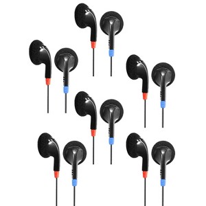 HamiltonBuhl® Ear Bud Headphone, Pack of 6 - 1 of 3
