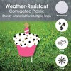Big Dot of Happiness Chic Happy Birthday - Pink, Black and Gold - Yard Sign and Outdoor Lawn Decorations - Happy Birthday Party Yard Signs - Set of 8 - 3 of 4