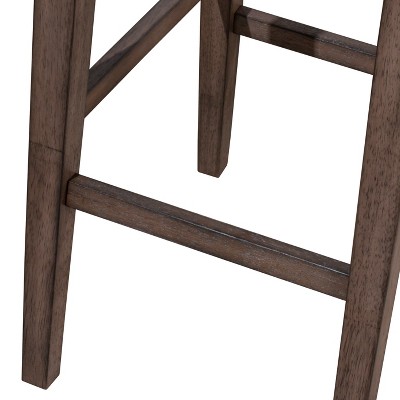 Renmark Brushed Gray Adjustable Wood Counter Stool