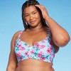 Women's Ruffle Underwire Bikini Top - Wild Fable™ Blue Floral Print - image 3 of 3