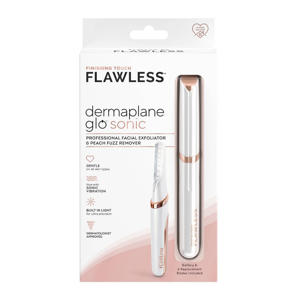 Flawless Dermaplane Glo Sonic Facial Exfoliator