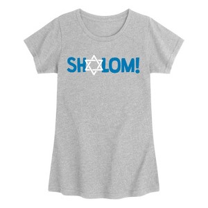 Girls' - Instant Message - Shalom Fitted Short Sleeve Graphic T-Shirt - 1 of 4