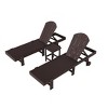 WestinTrends Malibu 3 Piece Poly Reclining Chaise Lounge With Wheels - 4 of 4