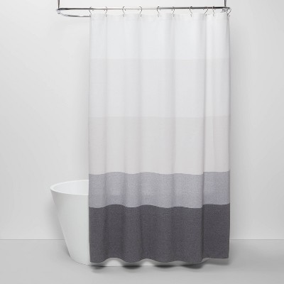 Microfiber Colorblock Large Striped Shower Curtain - Room Essentials™ :  Target