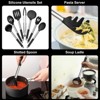 Itopfox 7-Piece Silicone Cooking Utensil Set with Stainless Steel Handles, Heat Resistant for Nonstick Cookware, Includes Ladle, Turner, Spoon\ - 3 of 4