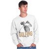 Funny Skeleton Golfing Til The End Men's Crewneck Sweatshirt Brisco Brands - 4 of 4