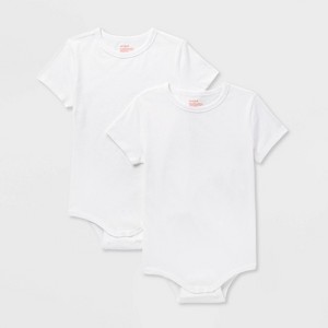 【2セット】BODY ARCHI BABY SKIN Kids' Adaptive 2pk Short Sleeve Bodysuit - Cat & Jack™ White L