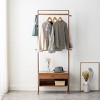 Wooden Hall Tree, Entry Closet, Coat Rack, Clothes Rack with Drawers, Shoe Rack, for Entryway Bedroom Living Room - 2 of 4