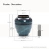 LuxenHome Blue Ripples Ceramic Vase, 17.3" High Elegant Centerpiece for Entryway or Living Room - 4 of 4