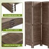 FDW 3/4/6 Panel 5.75ft Wooden Room Divider Tall Privacy Wall Divider Screen Divider with Adjustable Louvers Versatile and Stylish Privacy Screen - 4 of 4