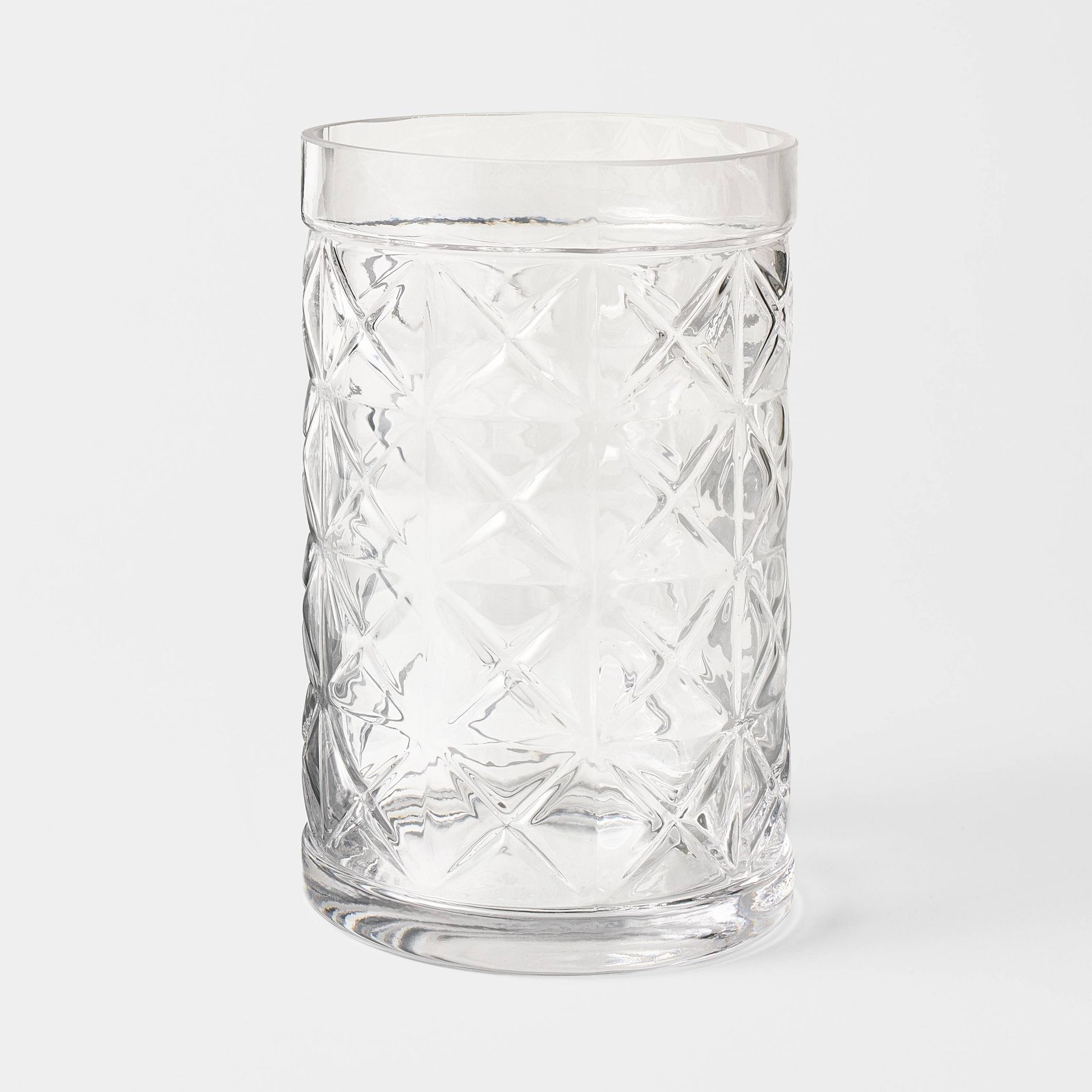 Large Etched Glass Hurricane - Threshold™ designed with Studio McGee
