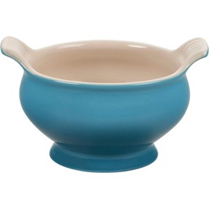 Le Creuset Stoneware Heritage Soup Bowl 20 oz. Caribbean - 1 of 4