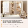 TUYOHW Chic Vanity Mirror with LED Lights,3-Mode Makeup Mirror Freestanding Tabletop Mirror for Bathroom,Touch Screen Control Desk Mirror - 4 of 4