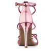 Allegra K Women's Open Toe Strappy Buckle Straps Stiletto Heel Sandals - 3 of 4