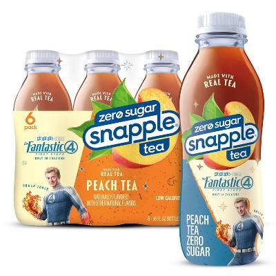 Snapple Zero Sugar Peach Tea - 6pk/16 fl oz Bottles