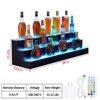 3 Tier 24 Inch LED Acrylic Wine Display Shelf,Wall Mounted Liquor Bottle Rack with Bluetooth App & Remote Control,16 Color RGB Lighting for Home Bars - 3 of 4