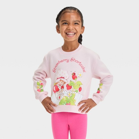 Toddler Girls Strawberry Shortcake Pullover Sweatshirt Light Pink Target