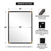 ANDY STAR 30 x 40 Inch Rectangular Wood Framed Vanity Mirror with 2 Tone Black Frame with Gilded Gold Corners for Bathrooms, Entryways, and Bedrooms - 2 of 4