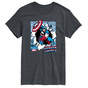Men's - Marvel - Captain America Comic Book Panels Short Sleeve Graphic T-Shirt - 1 of 4