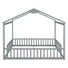 Grungis Double Twin Size Floor Bed for Kids,Modern House-Style Toddler Bed with Safety Guardrails,Montessori Bed for Bedroom - 4 of 4