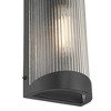 Possini Euro Design Possini Euro August 11" High Textured Black Outdoor Wall Light - 3 of 4