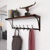 13"x39" Wood 6 Hanger Wall Hook Brown - Olivia & May: Entryway Organizer, No Assembly Required - 4 of 4