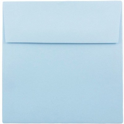 JAM Paper 7.5 x 7.5 Square Invitation Envelopes Baby Blue 25/Pack (21514973)