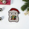 Unique Bargains Christmas Brooches Series Alloy Dripping Wax White Red 0.87"x1.02" 1Pcs - 2 of 4