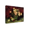 Trademark Fine Art -Vincent van Gogh 'Peonies and Roses' Canvas Art - 3 of 4