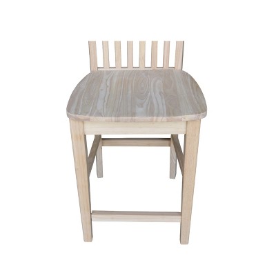 Adjustable Natural Parawood Mission 24" Counter Stool