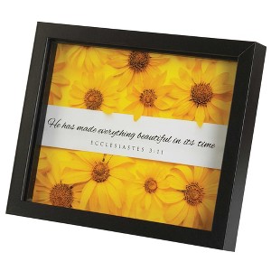 Dicksons He Made Everything Beautiful Yellow Sunflower 11 x 9 MDF Shadow Box Wall and Table Top Frame - 1 of 3