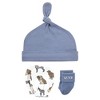 Hudson Baby Infant Boy Caps, Mittens and Socks Set, Dog, 0-6 Months - 3 of 4