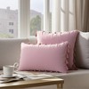 REGALWOVEN Velvet Soft Solid Covers Bohemian with Tassels Decorative Throw Pillow 2 Pcs - 2 of 4