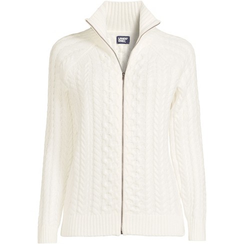 White zip 2024 up cardigan