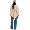 Women's Fleece Button Down Shacket - LUCCA - 3 of 4